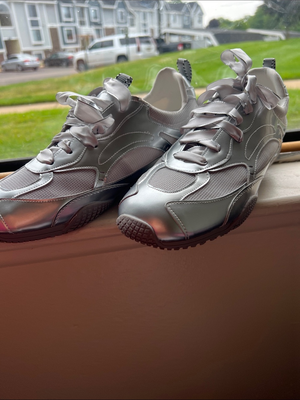 Women’s Silver Metallic Fashion Sneakers